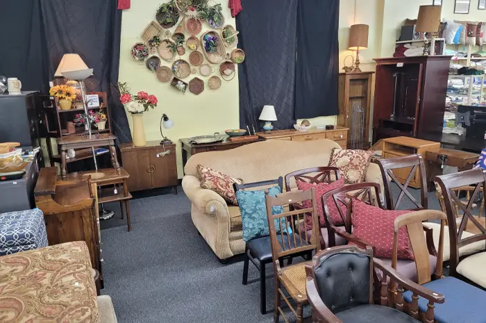 Furniture inside of thrift store