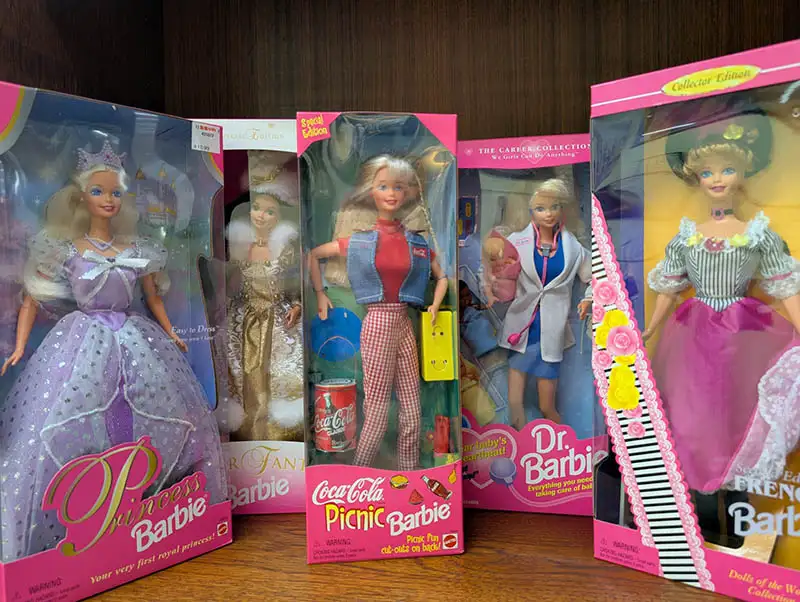 Barbie dolls in boxes