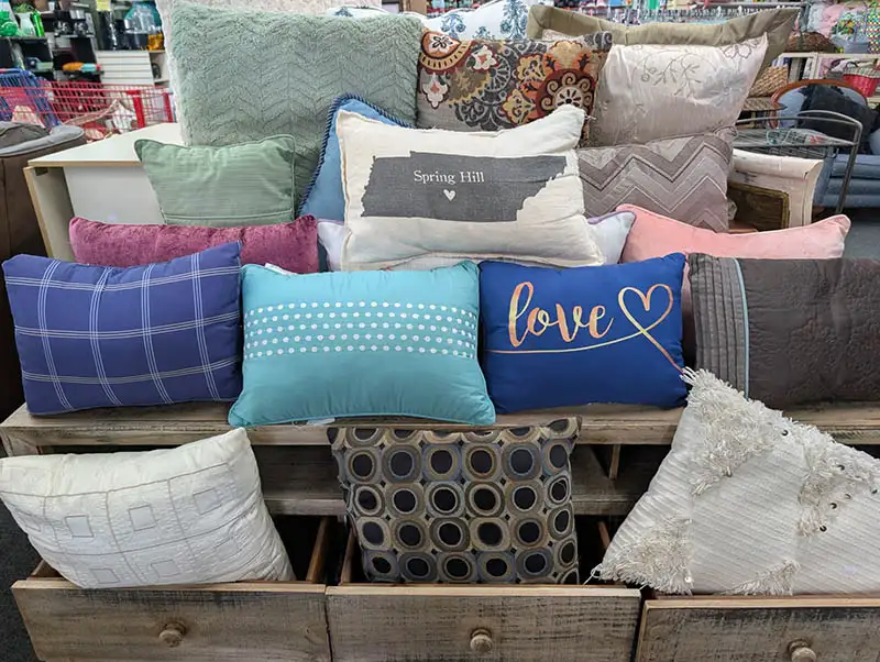 A variety of pillows